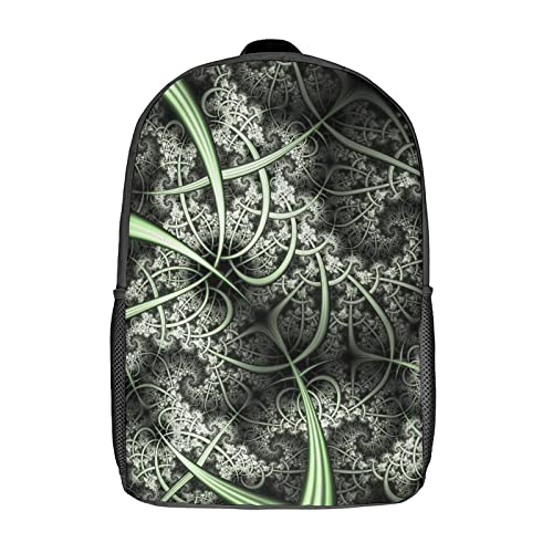 Sac à dos dames hommes Fractal Casual de 17 pouces pour le sport et l'école