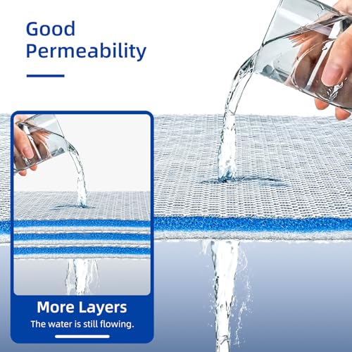 Image of Filtration Aquarium Filter Media, Filter Floss, Sponge, and Pad Offering Efficient Filtration Exceptional Water Permeability Customizable Sizing (Blue)