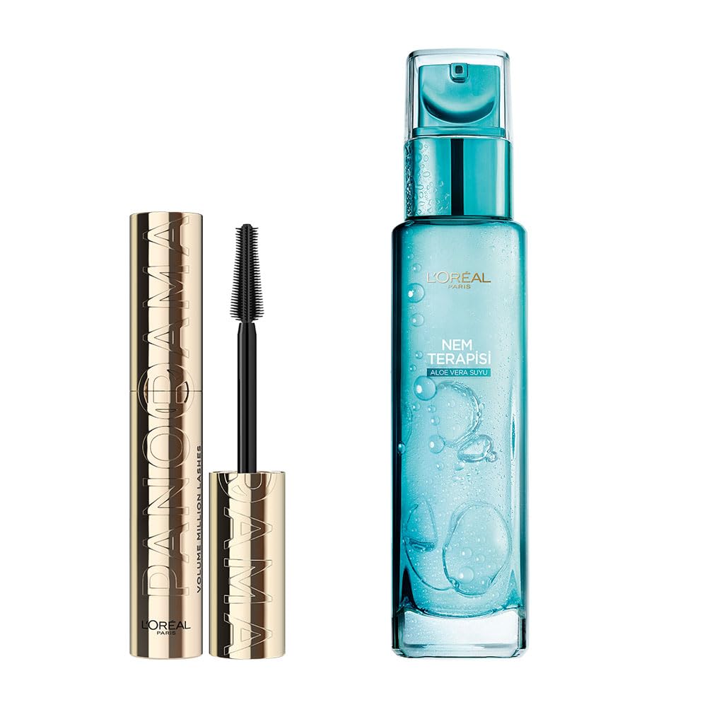 L’Oréal Paris Panorama Hacim Veren Maskara Siyah & Nem Terapisi Aloe Vera Suyu Normalden Karmaya Ciltler