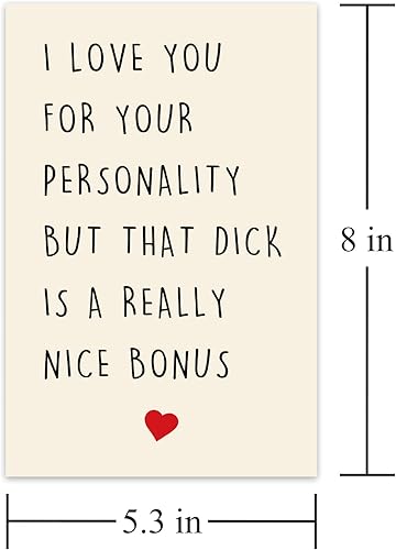 Miniatura 2 de Tarjeta especial de aniversario, divertida tarjeta de cumpleaños sucio de San Valentín para marido, novio, él, prometido, hombres