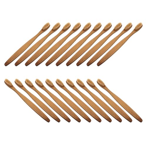 Cepillos de dientes de bambú con cerdas suaves de tacto natural y mango de madera 50 piezas