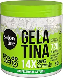 Salon Line, Gelatina Capilar, ToDeCacho, Super Definição, Vegana - Cabelos Ondulados, Cacheados e Crespos, 550 g