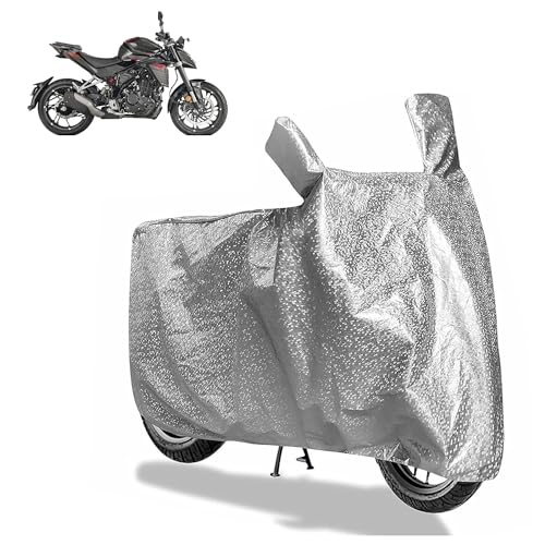 Image of Sulfar Bike Cover for Hero MotoCorp Xtreme 250R (Sports Faired) | Waterproof, Dustproof & UV Protected | All Weather Two Wheeler Cover (Silver) New 2026 Variants