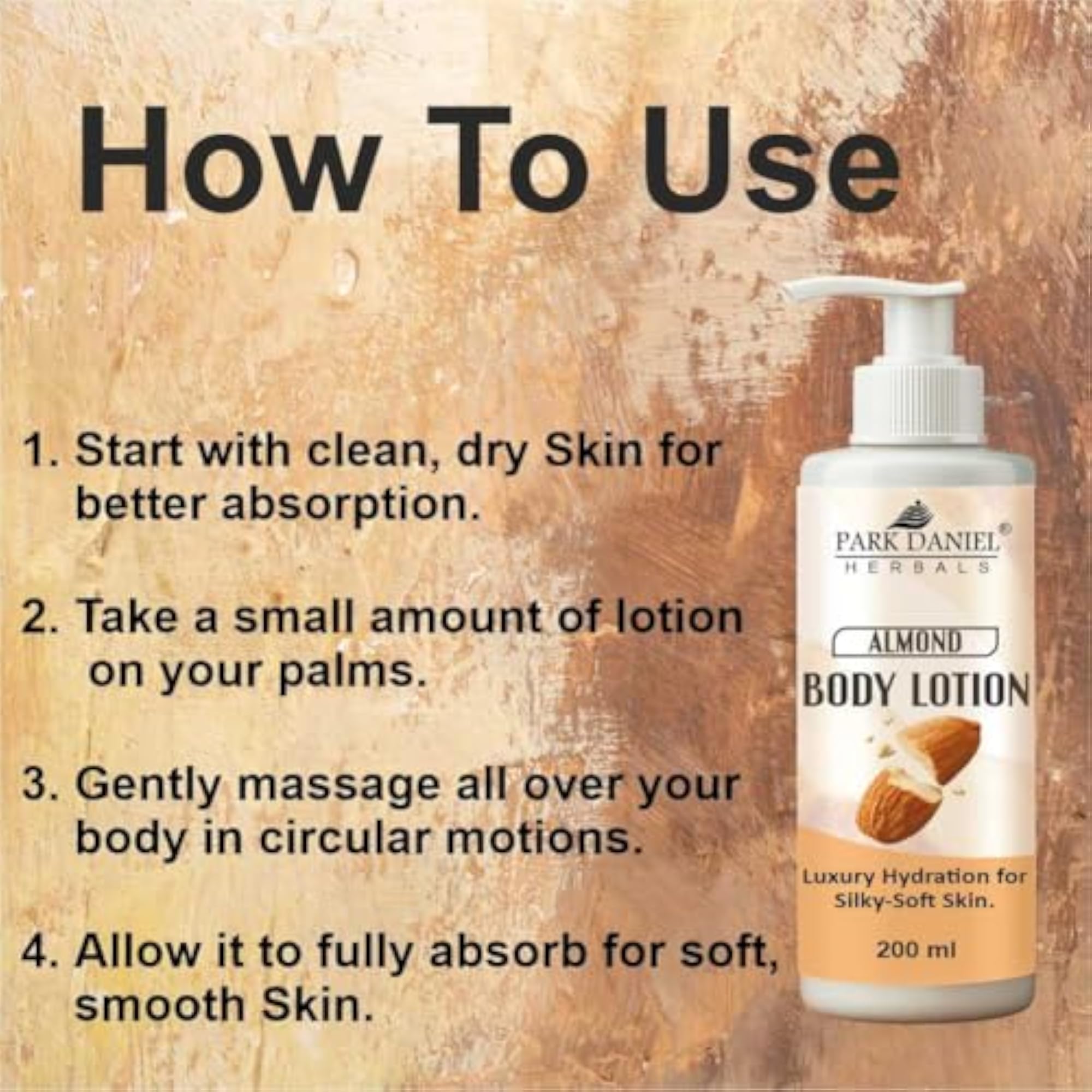 Almond Body Lotion 200ml, Nourishing & Hydrating