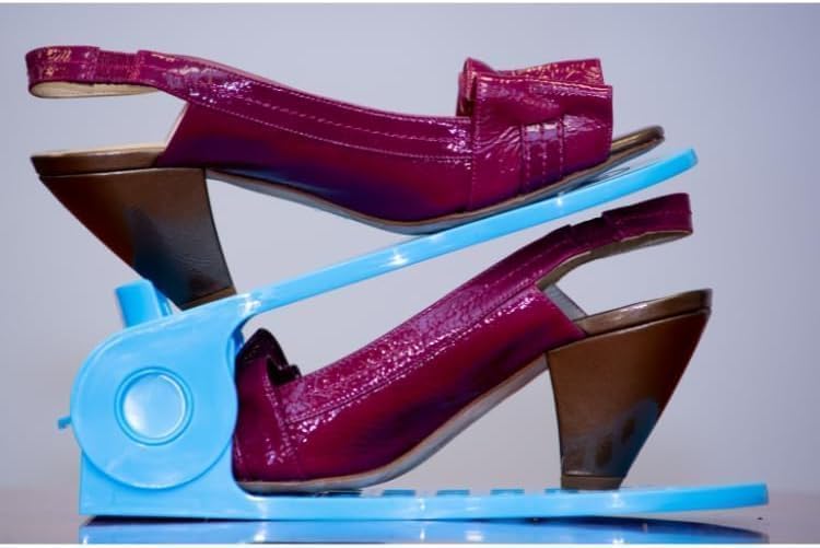 Miniatura 9 de Shoepal - Organizadores de ranura ajustable para zapatos, apiladores de zapatos que ahorran espacio para armario, estantes de almacenamiento de