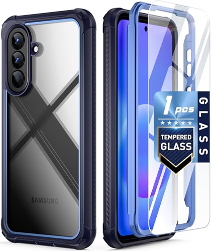 Coque Samsung Galaxy A57 5G antichoc avec verre trempé intégré bleu