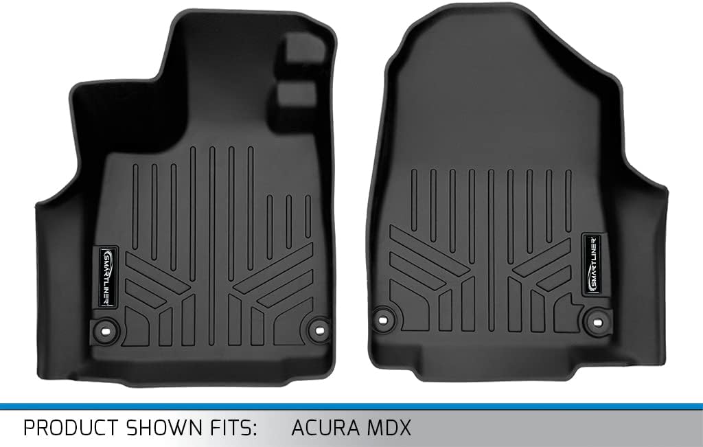SMARTLINER Custom Fit All Weather Floor Mats 1st Row Liner Set Compatible with 2022-2025 Acura MDX - Image 4