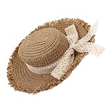 Markantes design: mit einer aufwendigen spitzenschleife verleiht der hut dem aussehen jeder puppe ein kreatives und charmantes flair und unterstreicht eleganz und stil. puppen-strohhüte für puppen