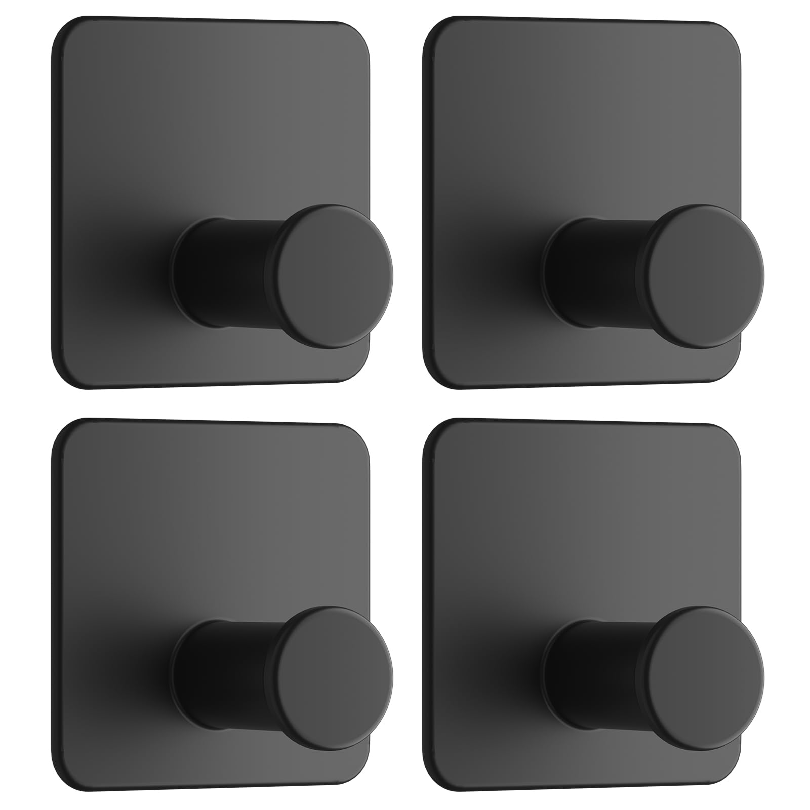 Dripex Self Adhesive Hooks - Set of 4, Stainless Steel - Strong Sticky Hooks for Hanging Towels, Bathroom Towel Hooks, Tea Towel Hooks, Stick on Hooks