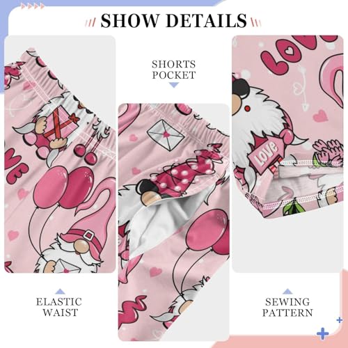 Be Mine Love Gnome Boys Long Pants Soft Trousers Elastic Waist Kids Lounge Bottoms with Pockets S-XL4