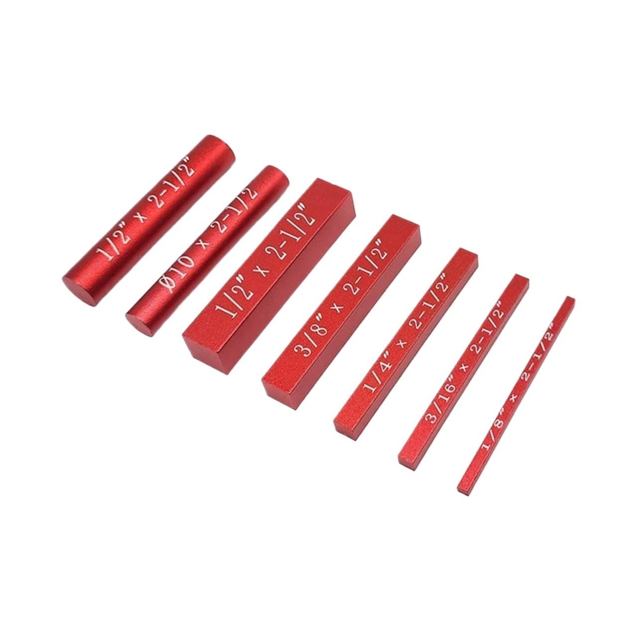 Otenc Rosso Gauge Block, Setup Blocks Height Gauge Set 7Pcs Precision Aluminum Bars For Table Saw Accessories Woodworking,Easy To Carry(Rosso)