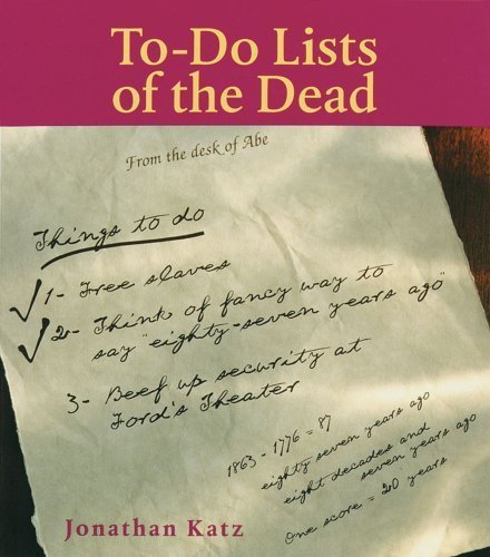 To-Do Lists of the Dead by Jonathan Katz (2000-08-03)
