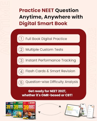 Image of MTG NEET PYQ 39 Years Physics Book For 2026-2027 Exam | Chapterwise Topicwise Solved Question Papers | Free Video Solutions | AI Powered Digital Resource