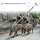 Msiud Edelstahl Schweinefangstange, Hundefangstange Aus Verstellbare Länge Hunde Fangstange Schweine Tierkontrollstange Schweinehalter Schweinefangstange Tierhalter Fangwerkzeug 67 cm