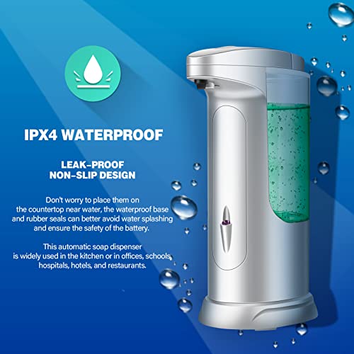 Touchless Automatic Soap Dispenser W/Adjustable Volume Control & Infrared Motion Sensor, 13.5Oz Liquid And Hands Free Electric Soap Dispenser For Bathroom Kitchen Home And Shower, No Foam #TOP4