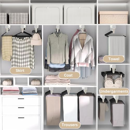 Tringle à vêtements extensible pour optimiser le rangement de dressing - 7