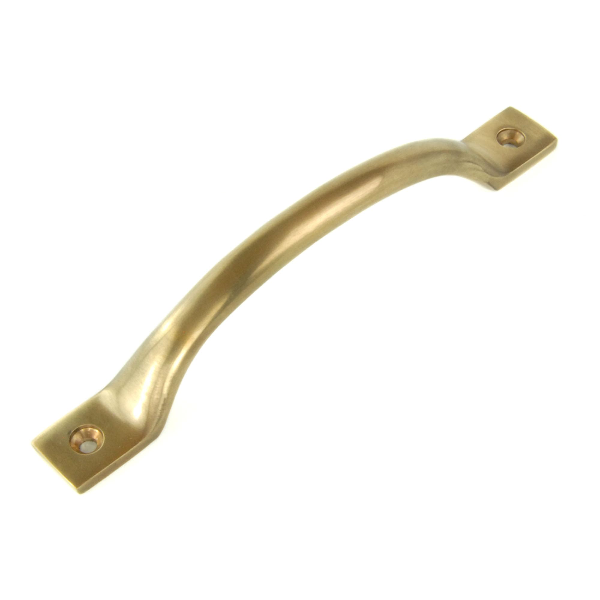 UNDERGROUND PARTS Aged Unlacquered Solid Brass Cabinet Knobs Kitchen Drawer Door Bow D Handles Pulls (D Handle Square 150mm (130mm cc))