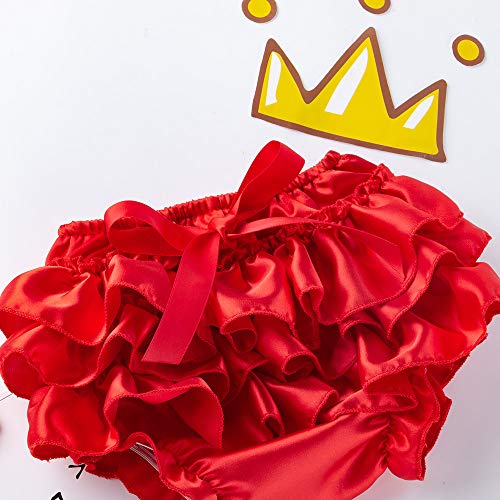 Toddler Baby Infant Girl Bowknot Ruffle Bloomer Nappy Underwear Panty Diaper For 3-12 Months (6-12 Months, Red) #TOP5