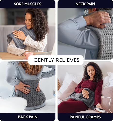 image for GENIANI XL Electric Heating Pad for Back Pain & Cramps Relief, Electri