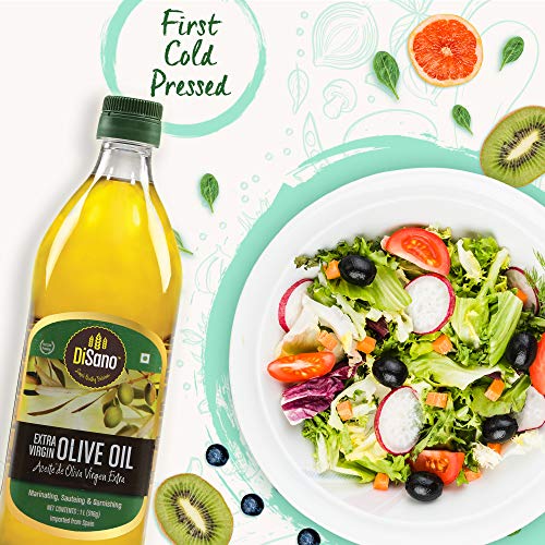 Image of DiSano Extra Virgin Olive Oil, First Cold Pressed, 1L + DiSano Extra Light Olive Oil, Ideal for Indian Cooking, 2L
