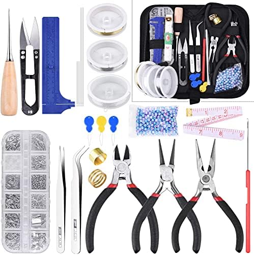 KINCREA Jewelry Making Supplies Kit Jewelry Making Kit for Adults with Jewelry Making Tools Jewelry Wires and Jewelry Findings for Jewelry Repair and Beading