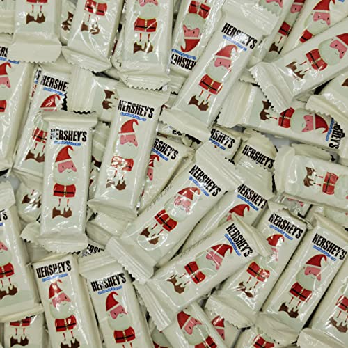 Hersheys Cookies and Cream Santa Bars - Christmas Themed Chocolate Candy - Individually Wrapped - Fun Size Candy in White Chocolate (4 Pound)