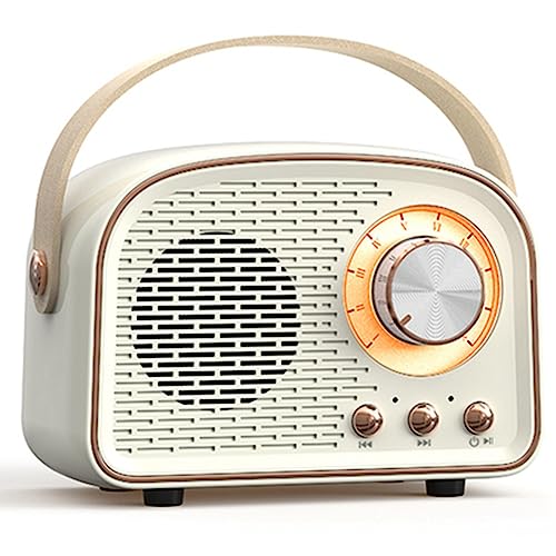 Lbvzxkad Retro Mini Altavoz Bluetooth Reproductor de MúSica CláSica Sonido EstéReo Subwoofer Altavoces de DecoracióN PortáTiles Hogar A