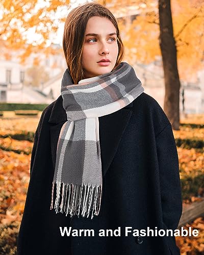 Image of Loritta Winter Scarf for Women, Long Plaid Shawl Wraps Scarves Gifts