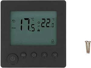 Smart Water Heating Thermostat, 4500W Digital Floor Heating Controller with Button Control - AC 90V-240V for Home, Office & Hydronic Systems, Energy Saving Thermostat