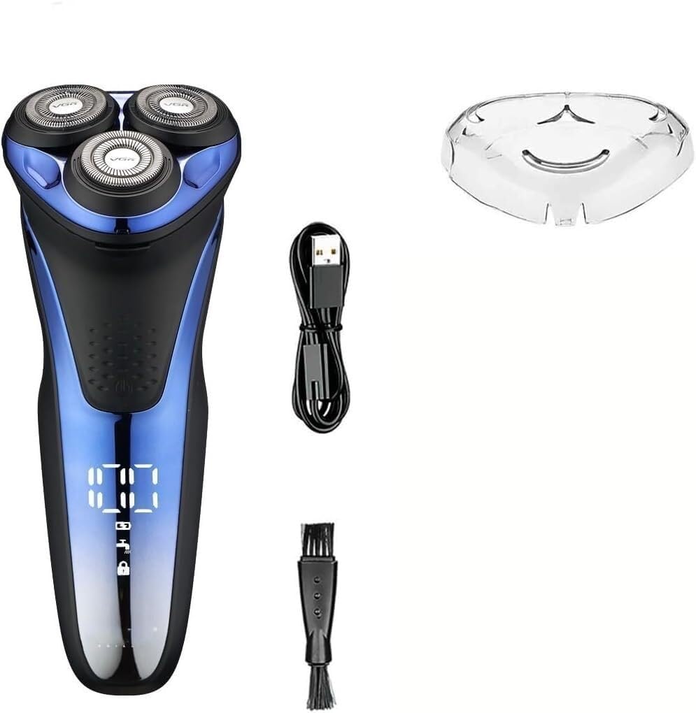 Rasoi elettrici, Rasoio Elettrico Professionale, tagliacapelli Impermeabile, Rotante 3D, rasatura Galleggiante, Rasoio Ricaricabile