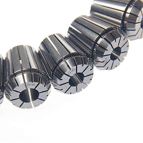 KATSU ER32 MT3 Ressort Collet Set, 15 Pièces 3-20 mm Précision Mandrin à Pince à Ressort Adaptateur d'Extension pour Machine de Gravure CNC et Outil de Tour de Fraisage 11023034