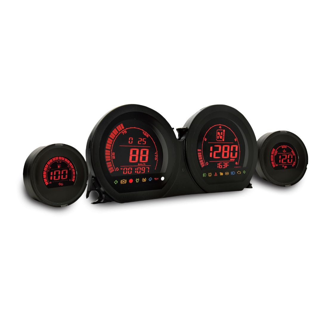 Amazon.com: Koso HD-03 4 Piece LCD Gauge Kit in 8 Colors 
