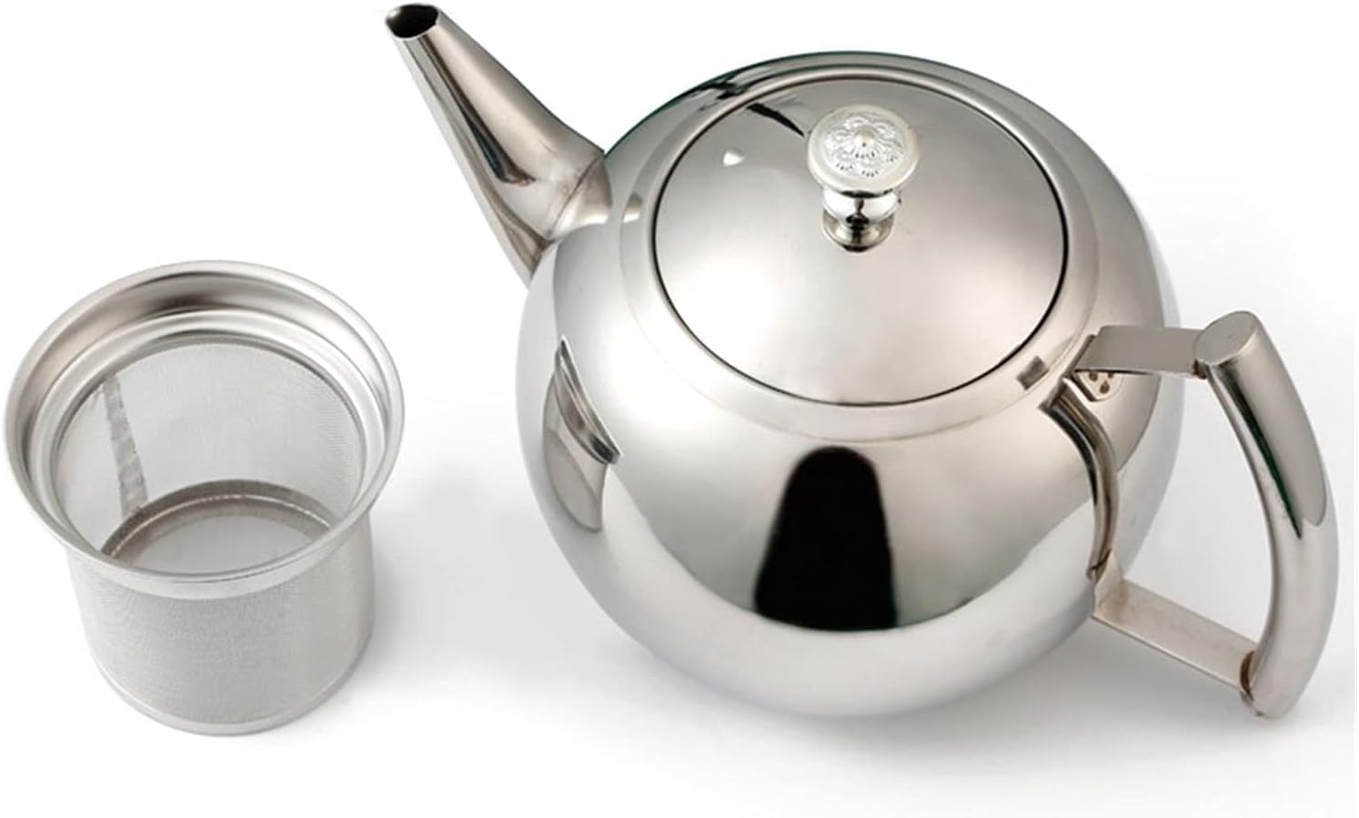 Hervidor eléctrico Hervidor eléctrico para hervir agua Hervidor de té Hervidor de agua de acero inoxidable 304 Cafetera Tetera con filtro Herramienta de cocina para restaurante Hotel 1.5L /