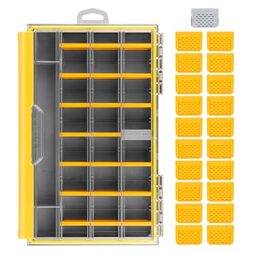 Image of RUNCL 3600 Standard Fishing Tackle Box, Waterproof Floating Lure Storage Box with Adjustable Dividers, Clear Rust-Proof Utility Tray for Terminal Tackle, Hooks and Sinkers