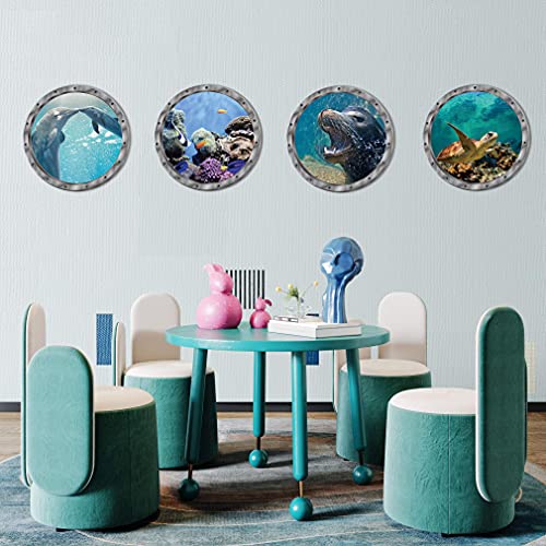 Vinilos Decorativos 3D Naturaleza Marina 4 Piezas miniatura 6