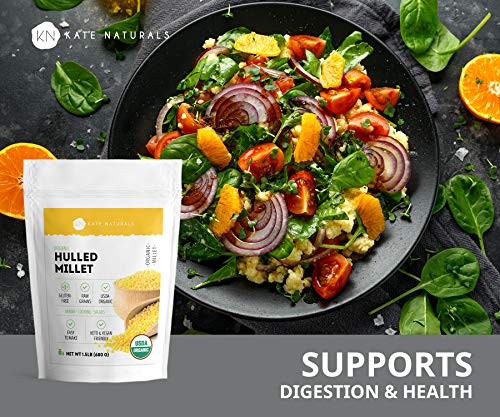 image for Organic Hulled Millet - Kate Naturals. All-Natural, Gluten-Free & Raw 