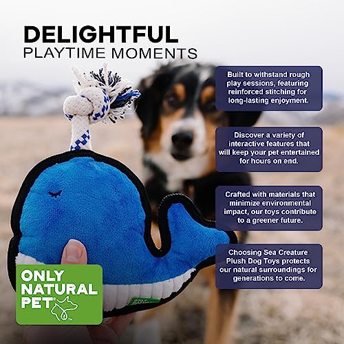 Juguete mordible de peluche Only Natural Pet Winston Ballena miniatura 4