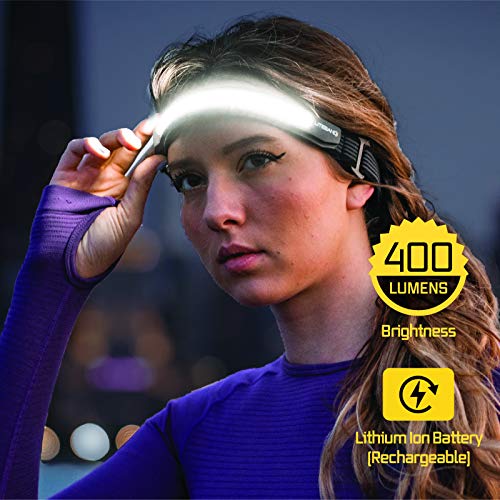 Liteband Activ 400 Wide-Beam Led Headlamp - 210° Illumination, 400 Lumens, Lightweight, Weatherproof, Rechargeable, Usb-C, Red Led Mode - Camping, Running, Hiking, Fits Hard Hats, Lba400-L18S, Sunrise #TOP1