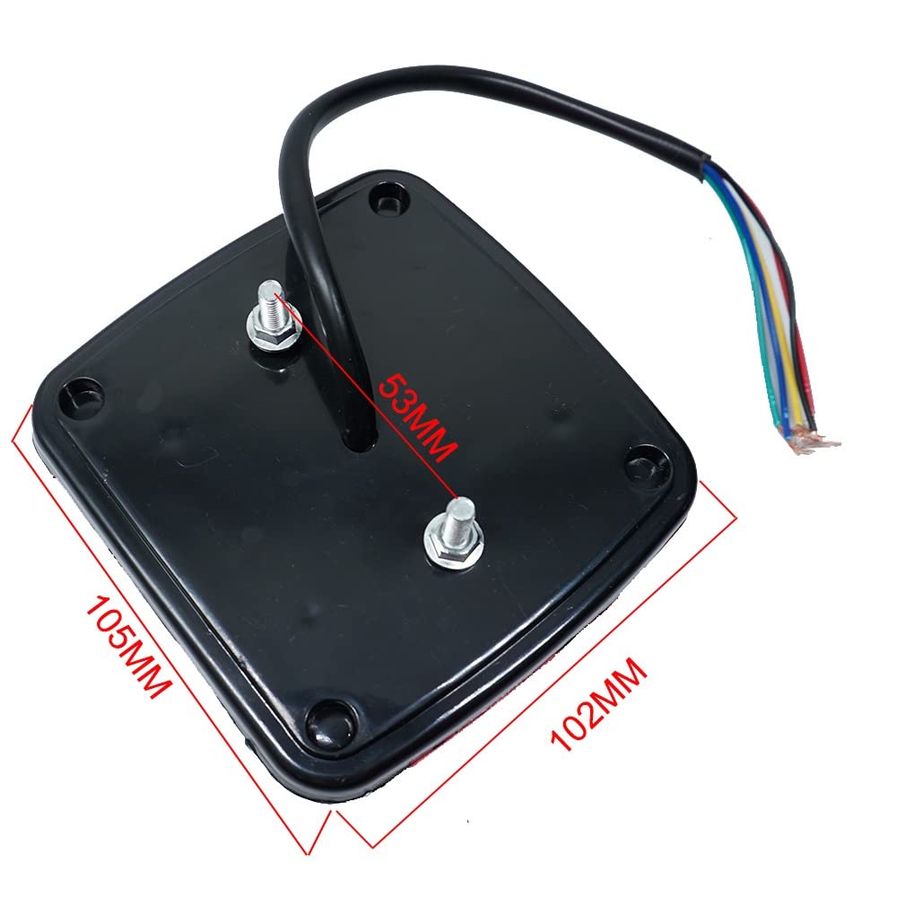 Tylne światło samochodu (zestaw 2 sztuk) 12 V stop, kierunkowskaz, oświetlenie tablicy rejestracyjnej, tylne światło do przyczepy, przyczepy kempingowej, łodzi lub pickupu