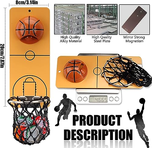 Image of Magnetic Bottle Opener with Catcher, Basketball Wall Mount Metal Beer Bottle Opener, Novelty Beer Gift Ideas for Men, Great Home Bar Accessories, Birthday Gifts (Basketball)