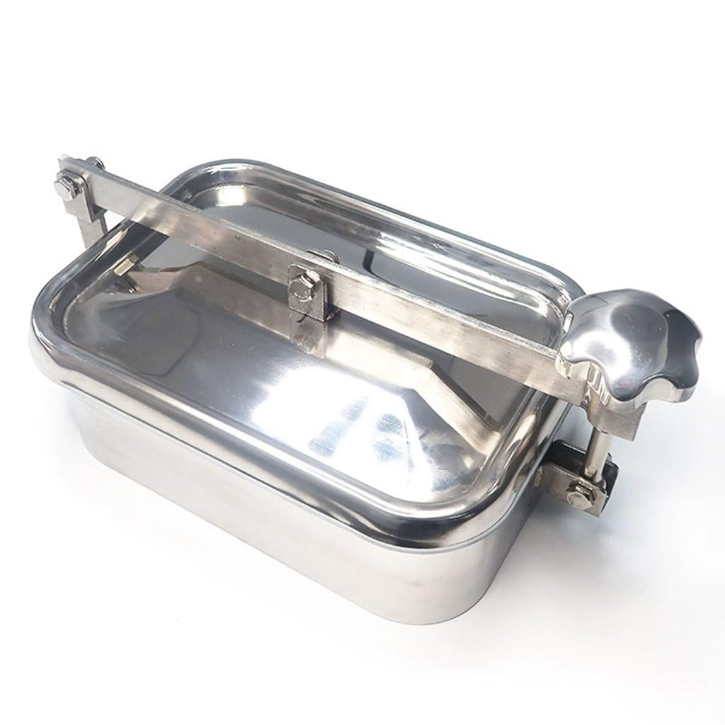 Rectangular Manhole Cover, 150x250mm 200x280 230x330mm SS316 Stainless Steel Tank Manway, 1pcs (Size : 200X280)