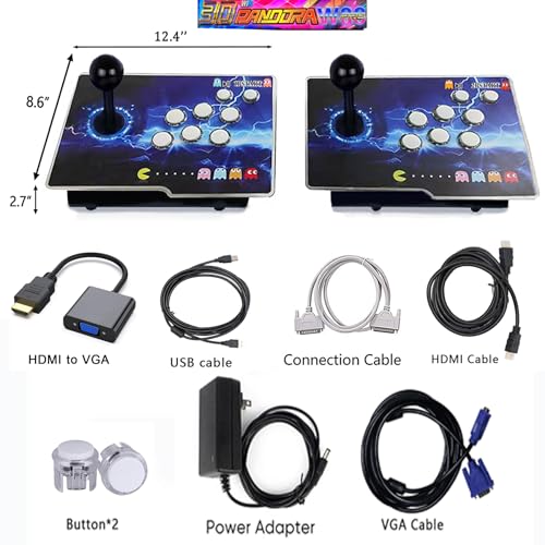 Image of RegiisJoy 36800 in 1 Arcade Game Console Pandoras W88 Pro WiFi Function Game Machine for PC & Projector & TV, 2-4 Players, 1280X720, 3D Games, Search /Hide /Save /Load /Pause Games, Favorite List