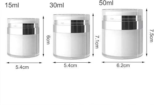 Miniatura 6 de Botella de vacío con tarro de crema, 2023, botellas vacías sin aire, contenedor hidratante con dispensador de loción para cremas, geles y lociones,