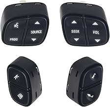 Steering Wheel Control Switch Button Compatible with Chevy Silverado Tahoe GMC Envoy Sierra Yukon Hummer H2 Buick Cadillac Escalade 2003-2007 Replacement for 21997738 21997739 1999442 1999443