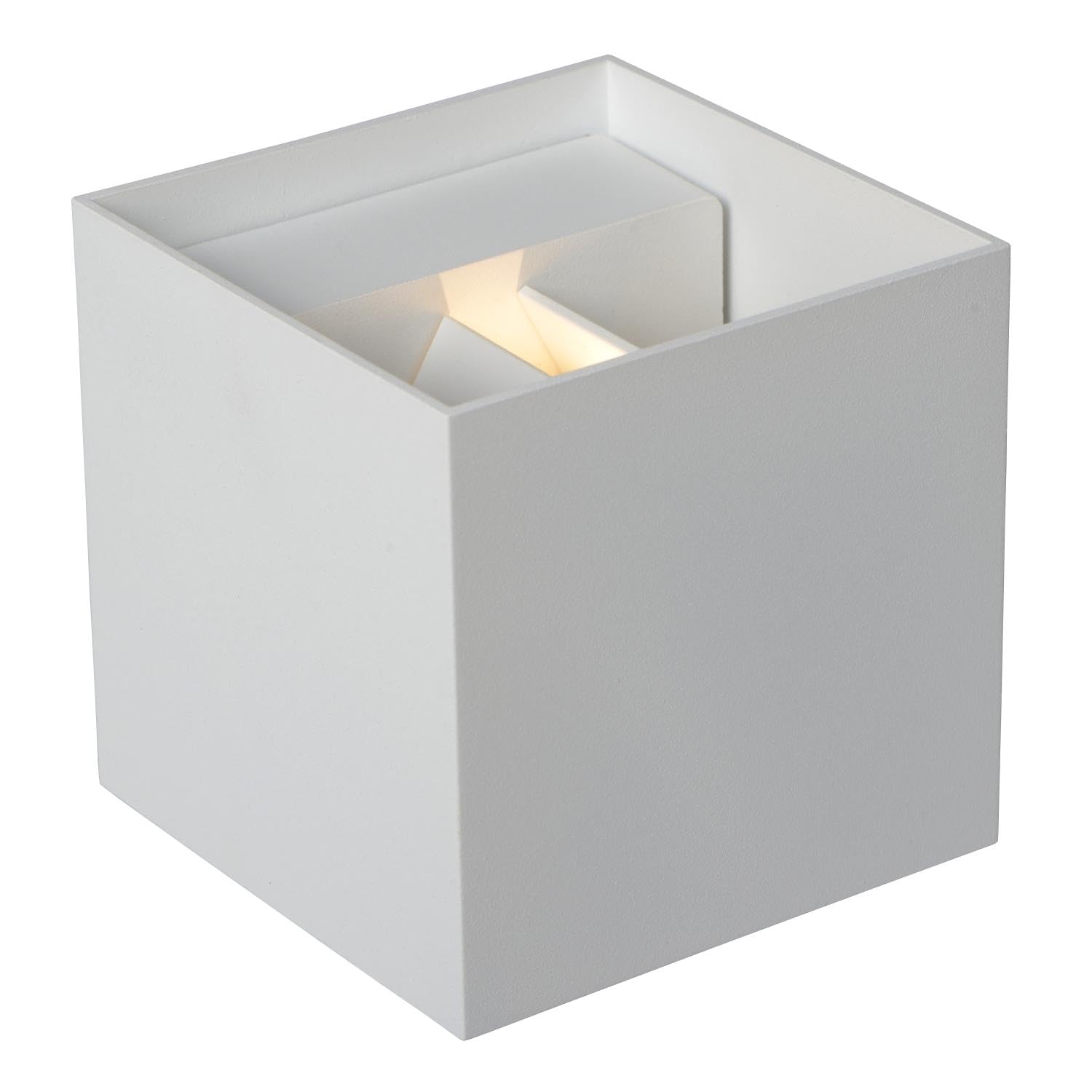 LUCIDE AXI - Foco de pared/Lámpara de pared Baño - LED - 2x7W 2700K - IP54 - Ángulo de haz ajustable - Blanco