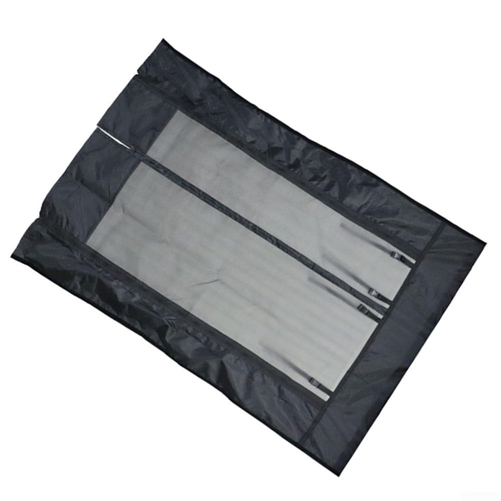 Paravento magnetico per porta camper con gancio laterale e chiusure a scatto per un montaggio sicuro senza fori (200 x 170 cm)
