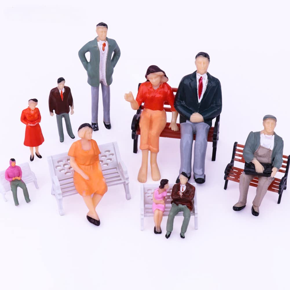 SPORTARC Lot de 200 figurines de personnes à l'échelle 1:87 - Mini modèle de trains architecturaux - Figurines de personnes minuscules scènes miniatures