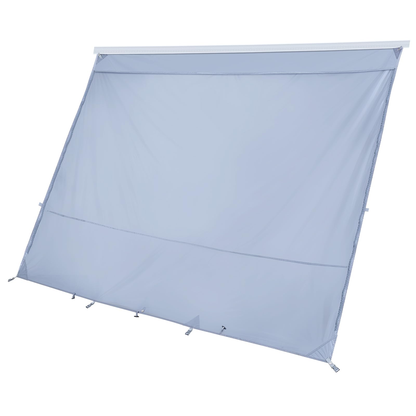 VEVOR Paroi Avant pour Store de Camping-Car 2x2,8 m, Façade de Store Compatible avec Auvent 3 m, Pare-Soleil Caravane Voyage, avec Couverture Zippée en PU UV50+, Maille Polyester Double Couture
