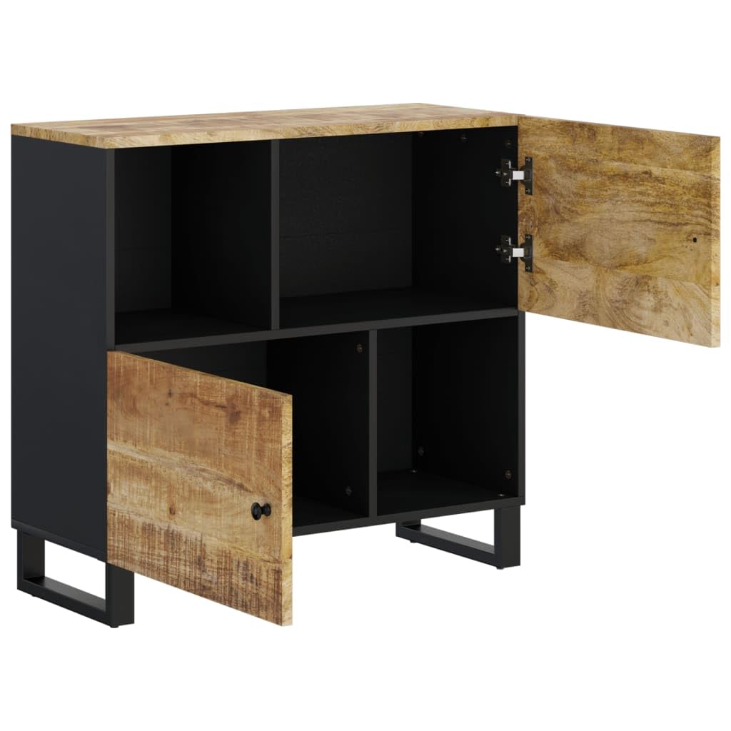 Kredens z litego drewna z uchwytem z 2 drzwiami 80x33x75 cm