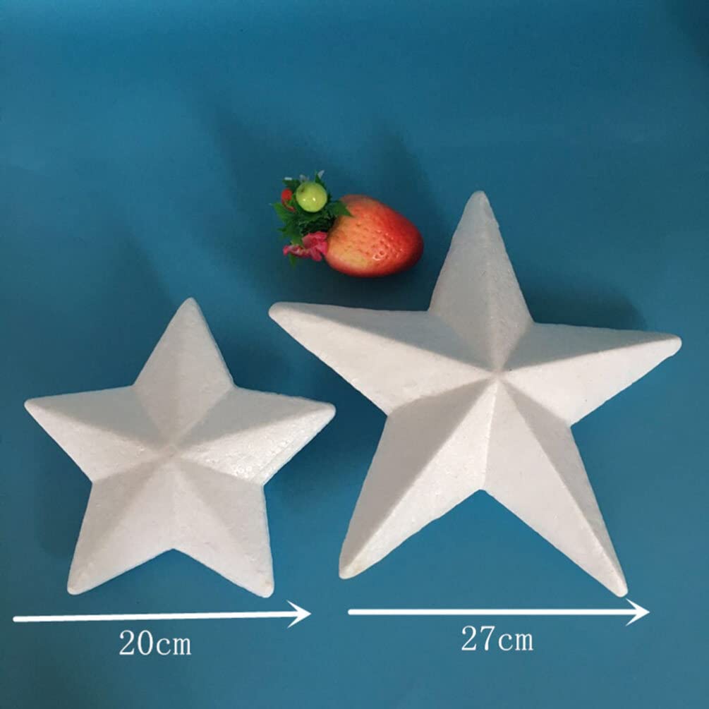 10 Pezzi Decorazioni Natalizie a Forma di Stella in Schiuma Bianco per Addobbi Casa e Albero di Natale, Alta Densità e Uso Sicuro, per Feste e Progetti Fai da Te